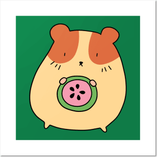 Watermelon Hamster Posters and Art